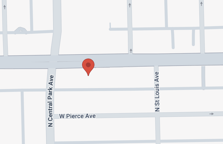 Map showing 3535 Venue on W North Ave near N Central Park Ave, Chicago